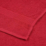 ZNTS Sauna Towels 4 pcs Red 80x200 cm 360 gsm 100% Cotton 136936