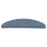 Stair Mats Self-adhesive Sisal-Look 15 pcs 56x17x3 cm Blue 326862