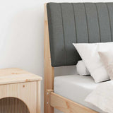 Upholstered Headboard Dark Grey 80 cm Solid Pine Wood 879420