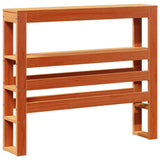 Headboard with Shelves Wax Brown 75 cm Solid Wood Pine 850901