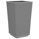 Garden Planters 4 pcs Light Grey 32.5x32.5x57 cm PP 367852