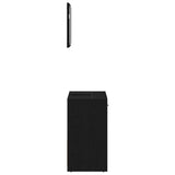 Bathroom Cabinet with Mirror Black Oak Engineered Wood 862014