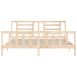 Bed Frame without Mattress 200x200 cm Solid Wood Pine 3192901