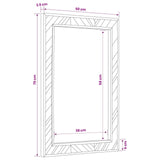 Mirror Wall-mounted with Mirror Brown 70 x 50 x 3 cm Glass 4018947
