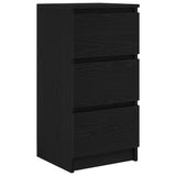 Sideboard Black Oak 37.5x35x76 cm Engineered Wood 861725