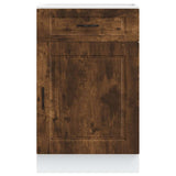 Kitchen Base Cabinet Porto Smoked Oak Engineered Wood 853962