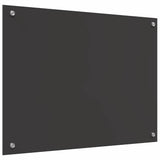 Kitchen Backsplash 2 pcs Dark Grey 80 x 60 cm Tempered Glass 3415463