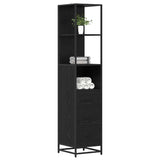 Bathroom Furniture Set with Drawer Black Oak 35 x 37.5 x 166 cm 883600
