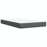 Box Spring Bed with Mattress Dark Grey 120x200 cm Fabric 3285863