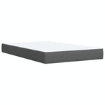 ZNTS Box Spring Bed with Mattress Dark Grey 120x200 cm Fabric 3285863