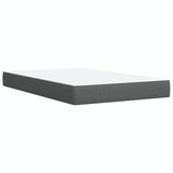 ZNTS Box Spring Bed with Mattress Dark Grey 120x200 cm Fabric 3285863