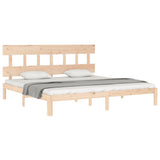 Bed Frame without Mattress Super King Size Solid Wood Pine 3193611
