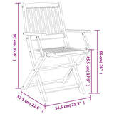 9 Piece Garden Dining Set Solid Wood Acacia 3214239