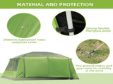 Tunnel Tent Camping Shelter w/ Porch, Two Rooms, Lamp Hook, Portable Carry Bag T3398P348681