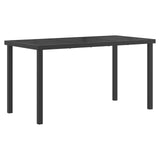 Garden Set 5 pcs Black Metal and Rattan 3422844