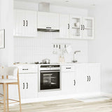 8 Piece Kitchen Cabinet Set Lucca High Gloss White Engineered Wood 3314833