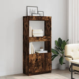 Highboard Smoked Oak 63x33x140 cm Engineered Wood 855110