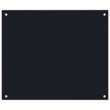 Kitchen Backsplash Black 70 x 60 cm Tempered Glass 249483