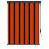 Outdoor Roller Blind 120x250 cm Orange and Brown 145966