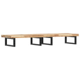 Basin Shelf Wall Mounted Steel and Solid Wood Acacia 3302709