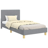 Children's Bed Frame with Headboard Light Grey 90 x 200 cm 42010999
