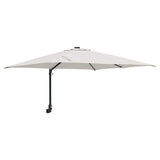 Garden Parasol Sand 248.5 x 247.5 x 160 cm Polyester and Steel 42003235