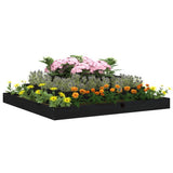 Planter Black 110x110x27 cm Solid Wood Pine 823875