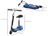 Foldable Electric Scooter for Kids 12V 120W W/Brake Kickstand -Blue T3398P349427