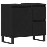 Bathroom Sink Cabinet Black Oak 65 x 33 x 60 cm Engineered Wood 862892