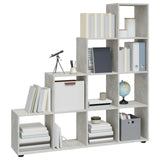 Staircase Bookcase Concrete Grey 142 cm Engineered Wood 342598