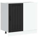Kitchen Base Cabinet "Lucca" Black Engineered Wood 854309