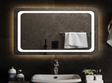 LED Bathroom Mirror Transparent 80 x 60 cm Tempered Glass 42045837