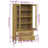 Bookcase with Metal Legs Brown 85x35x172.5 cm Solid Wood OSLO 350991