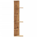 ZNTS Wall Corner Shelf Artisian Oak 36.5x36.5x140 cm Engineered Wood 852635