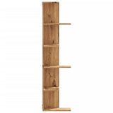 ZNTS Wall Corner Shelf Artisian Oak 36.5x36.5x140 cm Engineered Wood 852635