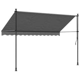 Retractable Awning Anthracite 300x150 cm Fabric and Steel 368740