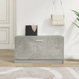 Shoe Bench Concrete Grey 80x24x45 cm Engineered Wood 342642