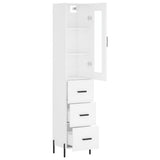 Highboard White 34,5x34x180 cm Engineered Wood 3199241