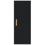 ZNTS Wall Cabinet Black 34.5x34x90 cm Engineered Wood 812430