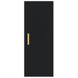 ZNTS Wall Cabinet Black 34.5x34x90 cm Engineered Wood 812430