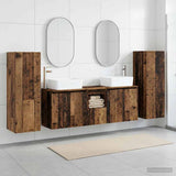 Bathroom Furniture Set 5 pcs Old Wood 33 x 34.5 x 100 cm 3406001