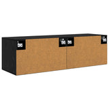 Wall Cabinet 2 pcs 120 x 36.5 x 35 cm Engineered Wood Black Oak 3445760