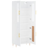 Highboard White 69.5x34x180 cm Engineered Wood 3198329