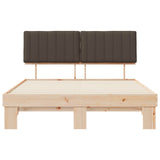 Bed Frame with Upholstered Headboard Taupe 160 x 200 cm 877477