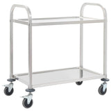 50912 2-Tier Kitchen Trolley 96,5x55x90 cm Stainless Steel