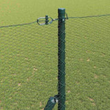 Fence with Posts Green 1.6 x 50 m PVC-coated steel 3352724