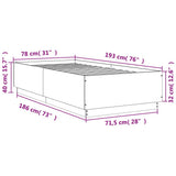 Bed Frame without Mattress White 75x190 cm Small Single 3209758