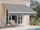 78"D x 102"W x 59"H retractable awning Grey 77304471