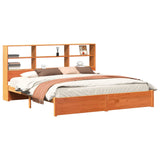 Bed Frame with Storage Headboard Wax Brown 180 x 200 cm 3422760