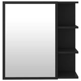 803309 Bathroom Mirror Cabinet Black 62,5x20,5x64 cm Engineered Wood